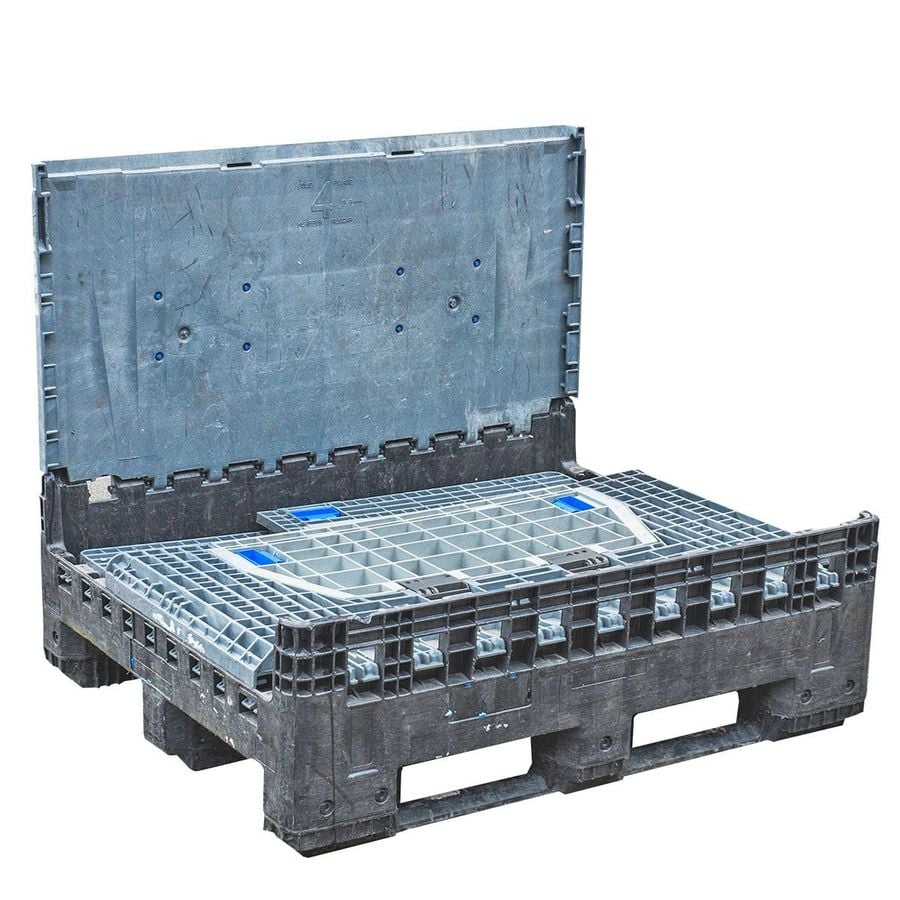 Inklapbare palletbox Classic 1200x1000; kosteneffectieve oplossing voor een breed scala aan logistieke en opslagbehoeften van ZAMKO B.V.