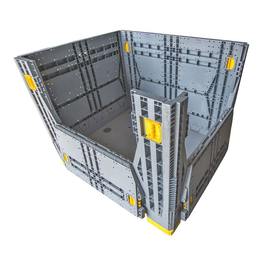 Eurobin collapsible pallet box by ZAMKO; Eurobin 1210 Pallet boxes have an higher dynamic loading capacity-up to 900kg
