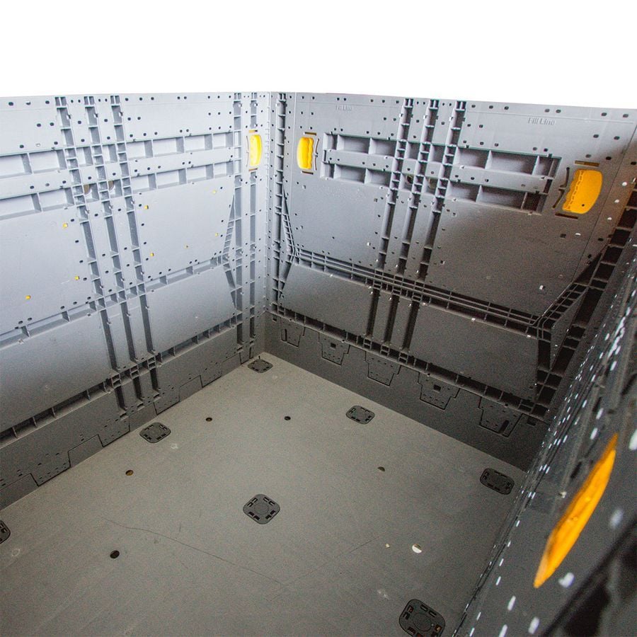 Eurobin collapsible pallet box by ZAMKO; Eurobin 1210 Pallet boxes have an higher dynamic loading capacity-up to 900kg
