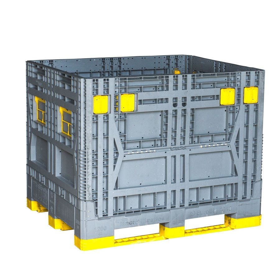 Eurobin collapsible pallet box by ZAMKO; Eurobin 1210 Pallet boxes have an higher dynamic loading capacity-up to 900kg