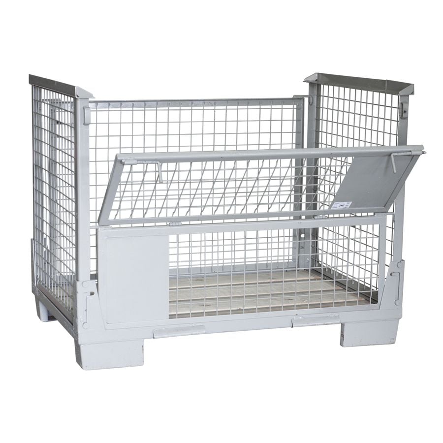 Gitterbox 835×1230 by ZAMKO; The foldable gitter boxes are constructed from high-strength steel