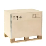 Plywood Pallet Crate 800x1200mm, Often used for one-way transport of valuable things. Heavy load capacity of 1000kg possible.