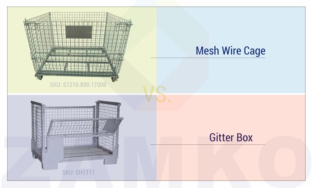 Draadcontainer versus Gitterbox. Draadcontaiers  voor efficiënte verwerking van PET-Preforms door Zamko. Uw specialist in opvouwbare palletboxen. Levering op elke locatie in Europa. Nieuwe en gebruikte palletboxen.