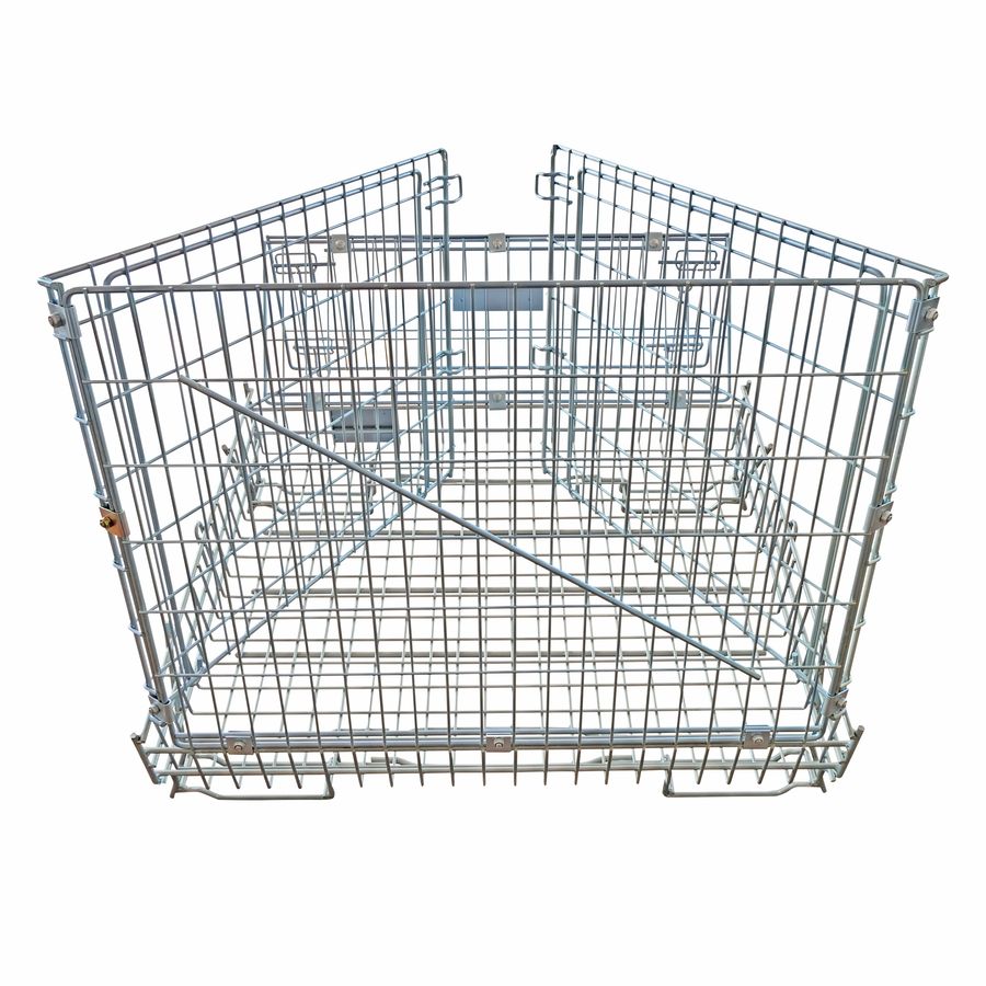 Meshwire cage 920×1200 F5 Wine Bordeaux HML by ZAMKO; mesh wire pallet box