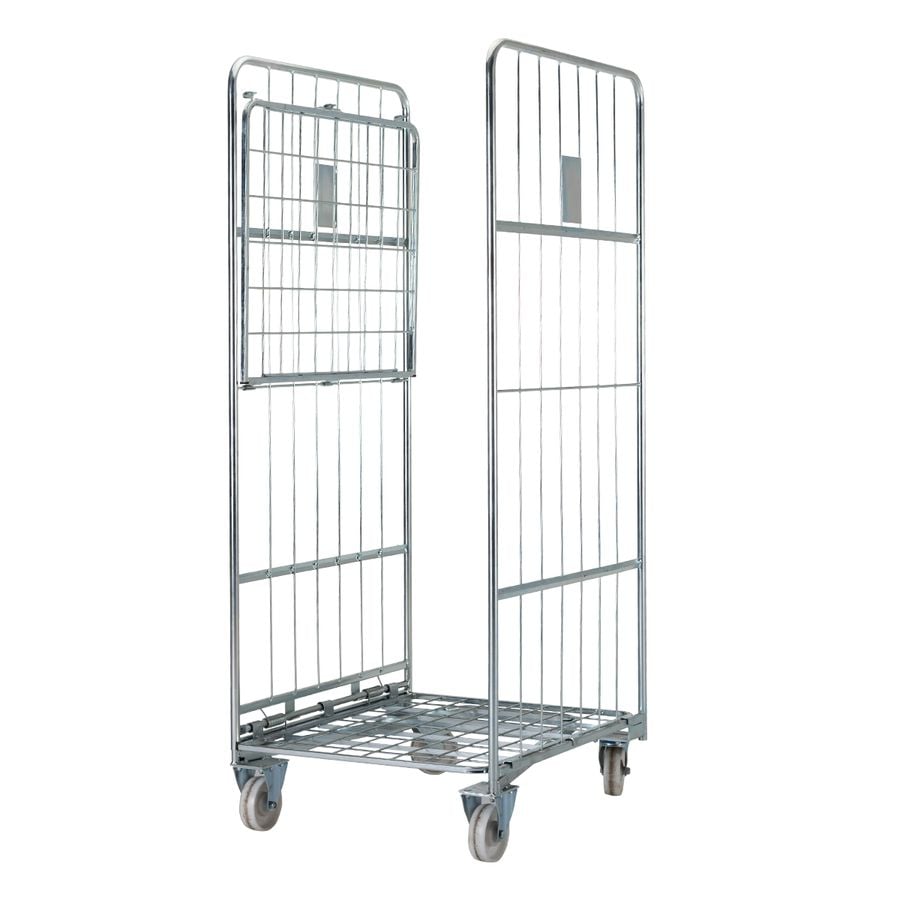 Roll cage A-frame 2 walls by ZAMKO; Roll cages, also known as roll containers or roll pallets, are mobile units typically used for transporting and storing goods