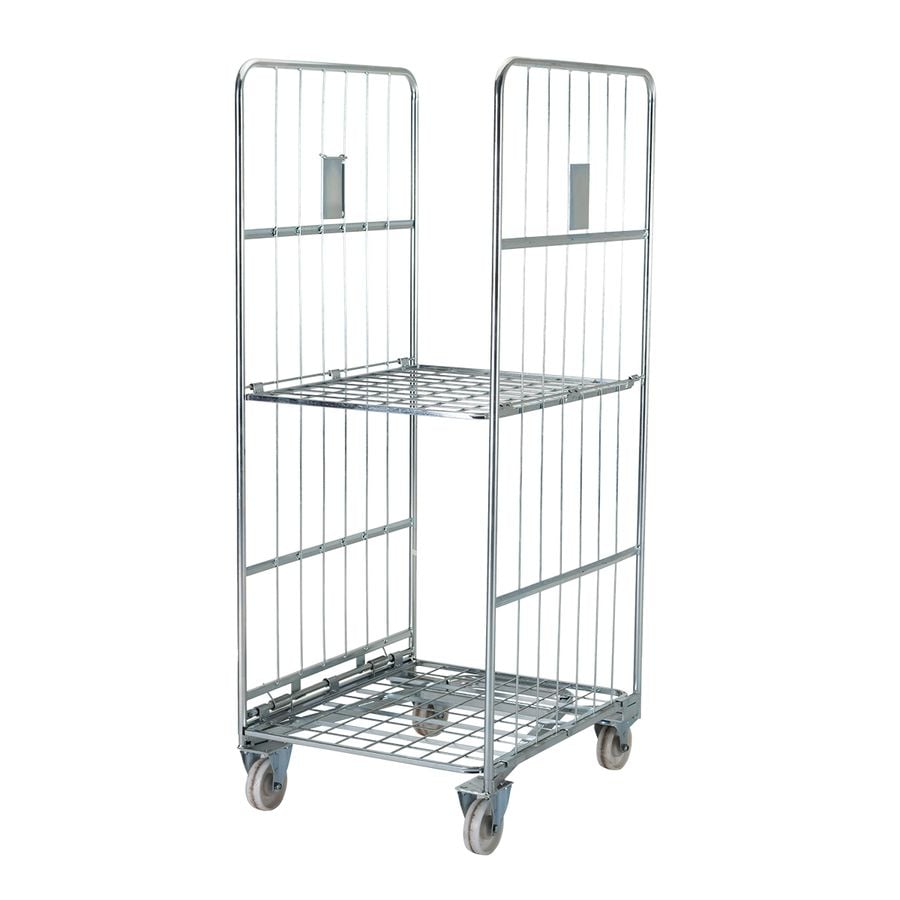 Roll cage A-frame 2 walls by ZAMKO; Roll cages, also known as roll containers or roll pallets, are mobile units typically used for transporting and storing goods