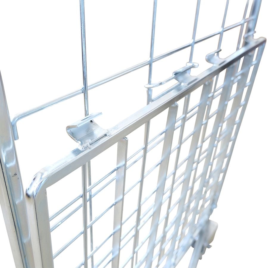 Roll cage A-frame 2 walls by ZAMKO; Roll cages, also known as roll containers or roll pallets, are mobile units typically used for transporting and storing goods