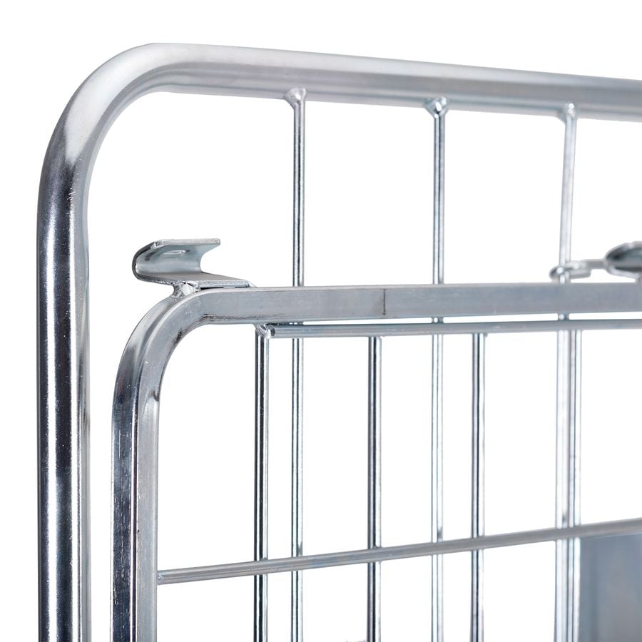 Roll cage A-frame 3 walls by ZAMKO; Roll cages, also known as roll containers or roll pallets, are mobile units typically used for transporting and storing goods