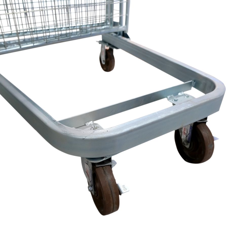 Roll cage A-frame 4-walls by ZAMKO; Roll cages, also known as roll containers or roll pallets, are mobile units typically used for transporting and storing goods