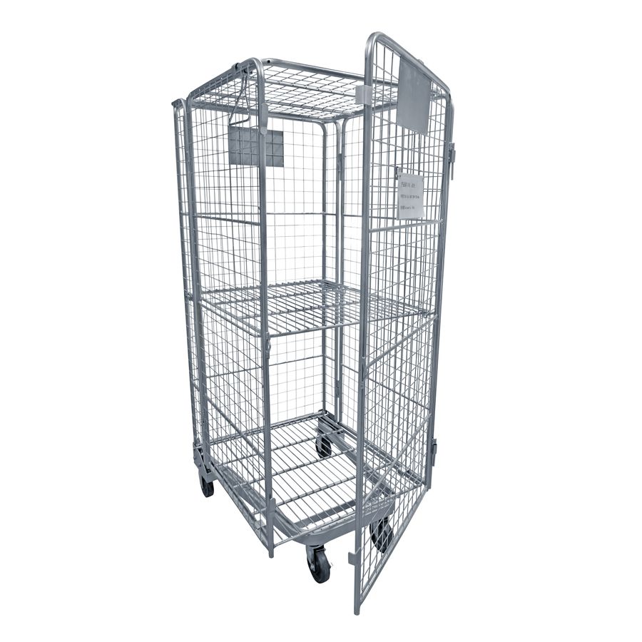 Roll cage A-frame 4-walls by ZAMKO; Roll cages, also known as roll containers or roll pallets, are mobile units typically used for transporting and storing goods