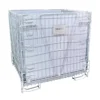 Mesh wire pallet cage for PET Preforms and Bottle Cap production. Standard version, with closed walls. All Galvanised Steel
