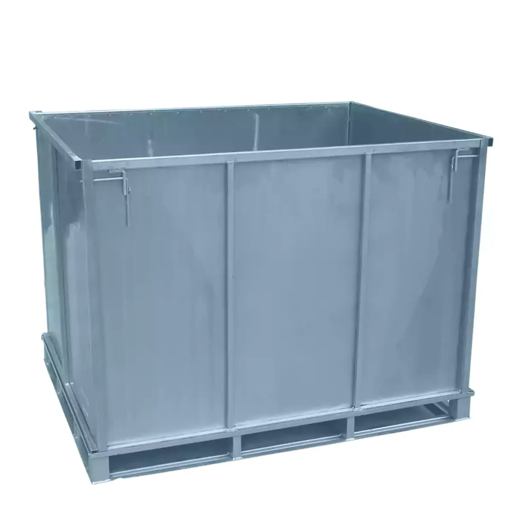 steel pallet box close walls, foldable