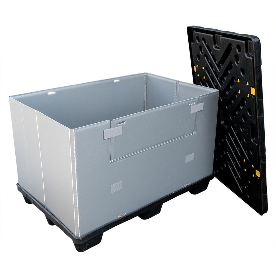 Sleevepack – 1200×1000 by ZAMKO; High-quality Twin Sheet HDPE reusable pallet box.