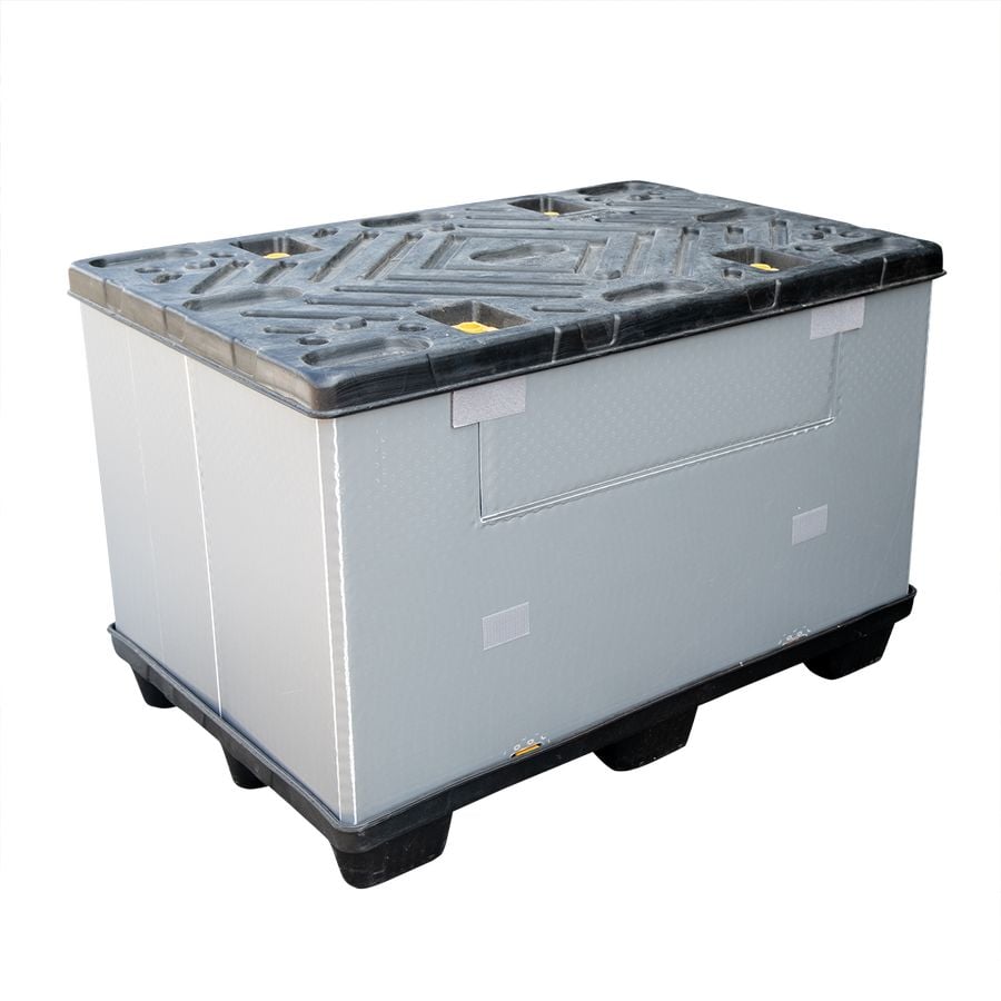 Sleevepack – 1220×1150 (P122115.900.300) by ZAMKO; High-quality Twin Sheet HDPE reusable pallet box.